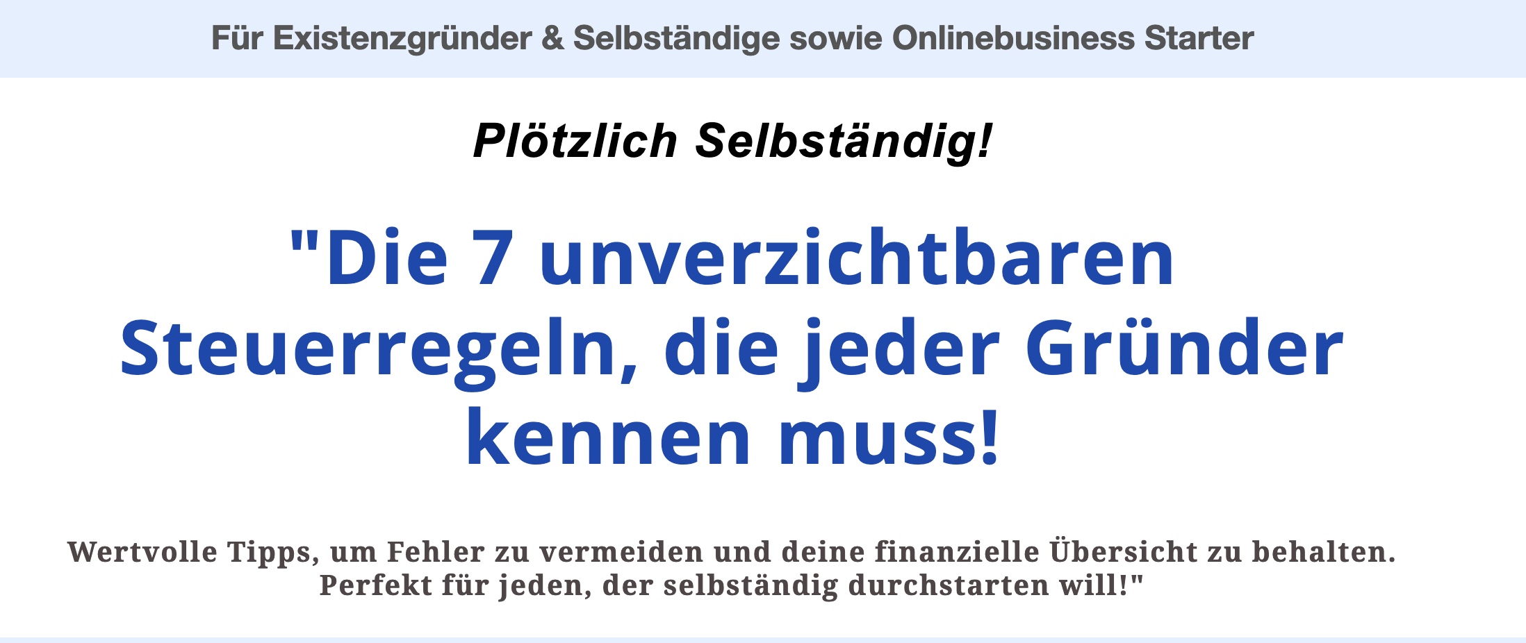 7 Steuerregeln E-Book